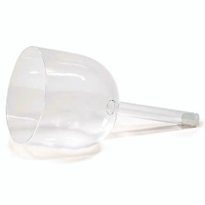 Bol chantant en cristal clair avec manche remplissable. de 13 à 15 centimètres de diamètre - 1490 grammes. Accordage au choix - Vendu avec maillet et anneau de soutien !