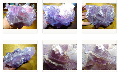 Fluorite violette, macle de gros cristaux de 15,5cm x 11,5 x 8,5 / 2240 grammes. Belle qualité, magnifique pièce !
