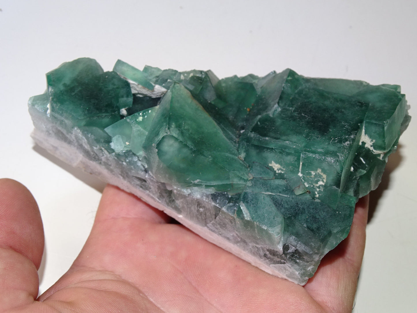 Fluorite verte - Superbe spécimen brut de 128mm x 80 x 43 - 130 grammes. Belle qualité, magnifique pièce !