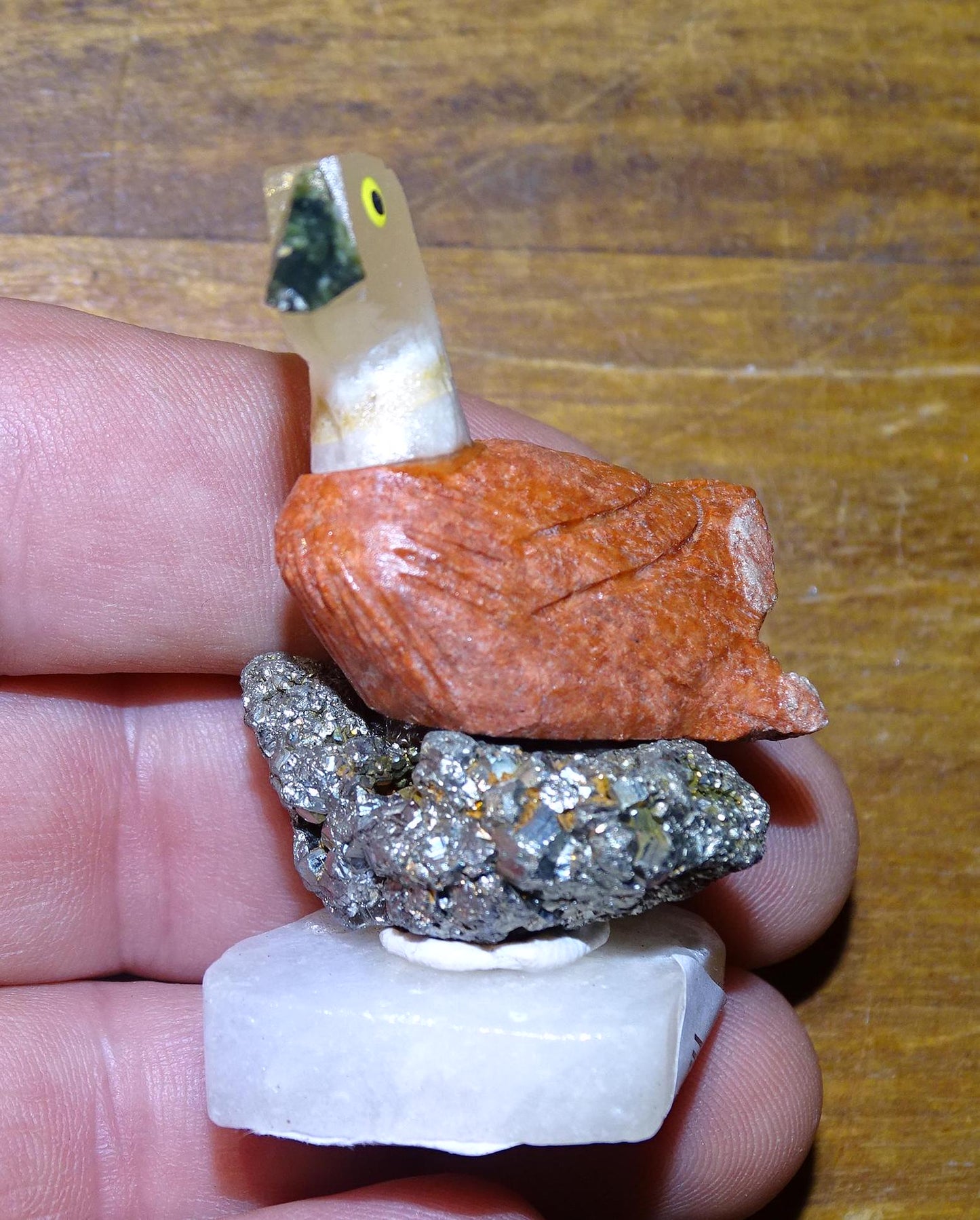 Sélection au choix de jolies petites sculptures d'oiseaux en pierres, "cygne, perroquet, canard"... fait main, très belles finitions !