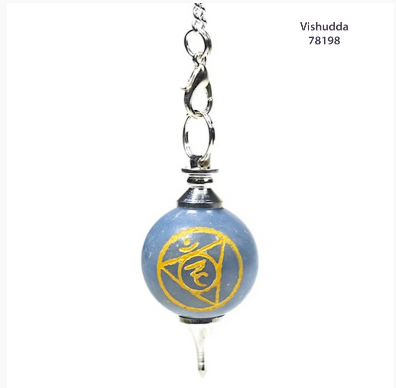 Sélection de pendules avec gravure des 'chakras', pour radiesthésie, pour professionnel ou débutant. Modèles au choix, parfait !