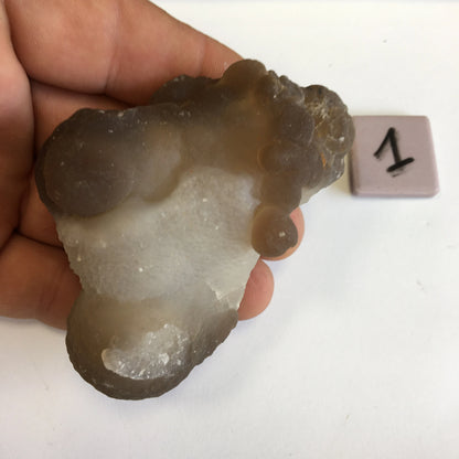 Agate Calcédoine 'Chihuahua', superbes pièces de 70 x 70 x 50 mm en moyenne - 50 grammes environ. Des formes uniques et rare !