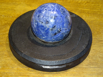 Sodalite sphere weighing 320 grams and measuring 58 millimeters. Perfect for a collection or exhibition!