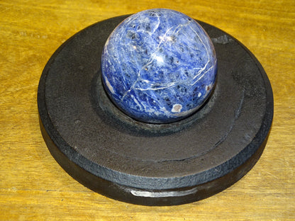 Sodalite sphere weighing 320 grams and measuring 58 millimeters. Perfect for a collection or exhibition!