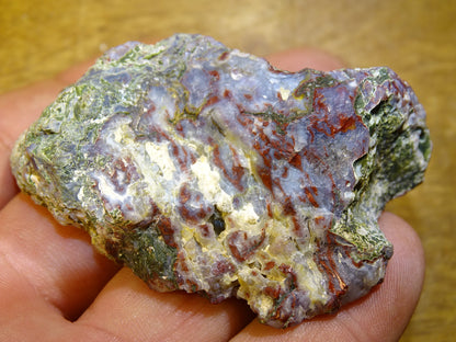 Agate mousse, magnifique spécimen de 64 x 47 x 22 mm - 61 grammes environ. Des dessins et couleurs rares et uniques !