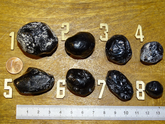 Obsidienne larme d'Apache - Pierres roulées de 15x15mm à 25x25 - 8 à 15 grammes !