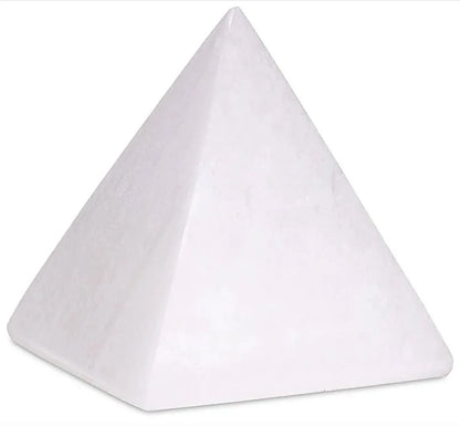 Pyramides en Sélenite de 4, 8 ou 10 centimètres, parfait pour la lithothérapie, collection, exposition...!