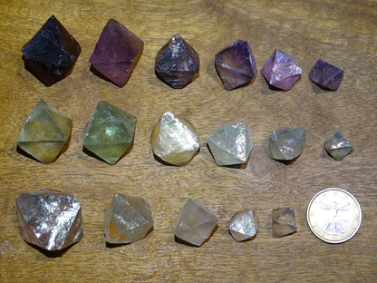 Fluorite verte ou violette - Cristaux naturels au choix de 30mm x 20 x 20 environ - 8 à 20 grammes. Très belle qualité !