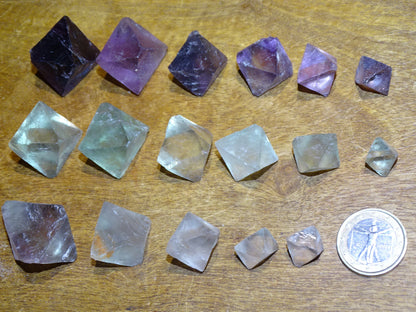 Fluorite verte ou violette - Cristaux naturels au choix de 30mm x 20 x 20 environ - 8 à 20 grammes. Très belle qualité !