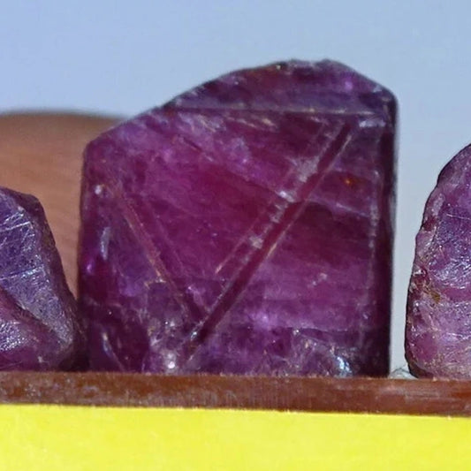 Rubis 'Trapiche', lot de 3 pièces de 10mm x7 x5 environ - 7,9 grammes/ 39,5 carats. Parfait en bijouterie, collection ,exposition...