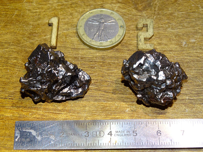Selection of Campo Del Cielo meteorites from Argentina, 2 pieces to choose from. Very high quality as they are whole and compact. A true gem from space!