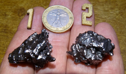 Selection of Campo Del Cielo meteorites from Argentina, 2 pieces to choose from. Very high quality as they are whole and compact. A true gem from space!