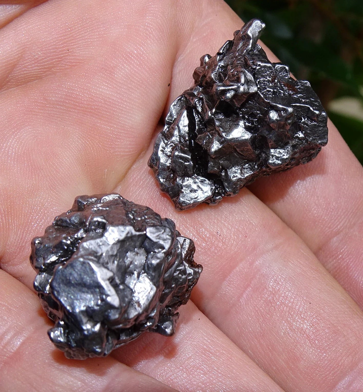 Selection of Campo Del Cielo meteorites from Argentina, 2 pieces to choose from. Very high quality as they are whole and compact. A true gem from space!