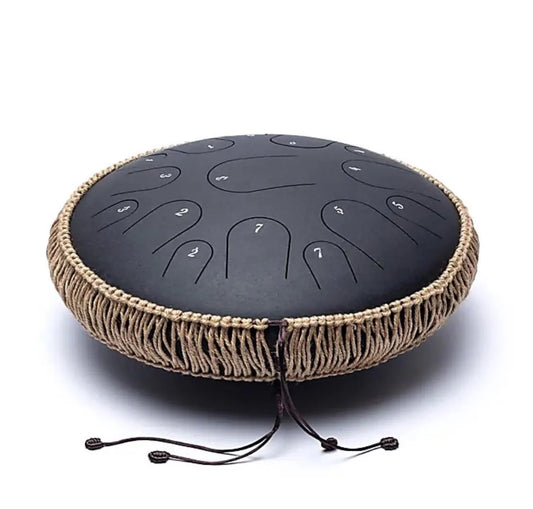 Handpan/ tambour percussion à   15 notes en Fcis/ Fa# mineur gamme éolienne , 36 cm, fabriqué en acier de haute qualité !