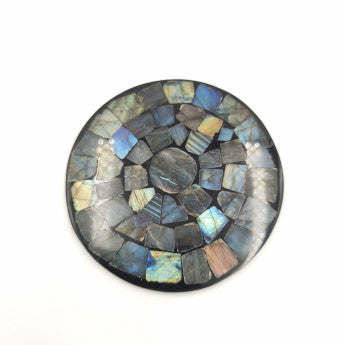 Disques/ Plateaux en labradorite de 10 à 11 cm - 170 grammes. Parfait pour recharger les minéraux, en décoration, exposition...