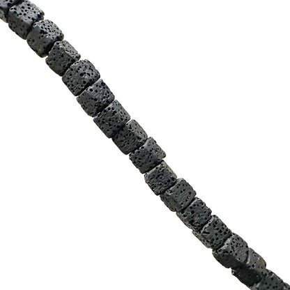 Pierre de Lave/ Pierre de volcan ! perles cubique de 6,5 mm. Vendu en fil de perle 38/39 cm, en bracelet de 17 à 21cm, en collier de 45. Qualité AA à AAA !