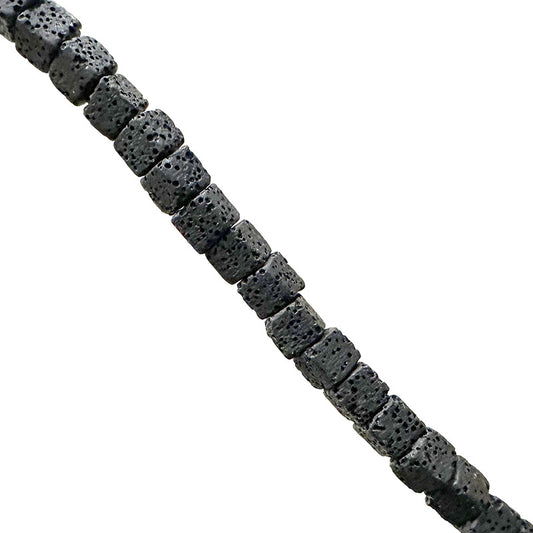 Pierre de Lave/ Pierre de volcan ! perles cubique de 6,5 mm. Vendu en fil de perle 38/39 cm, en bracelet de 17 à 21cm, en collier de 45. Qualité AA à AAA !