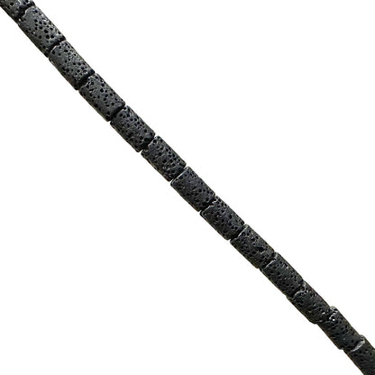 Pierre de Lave/ Pierre de volcan ! perles cylindrique de 6 x 10 mm. Vendu en fil de perle 38/39 cm, en bracelet de 17 à 21cm, en collier de 45. Qualité AA à AAA !