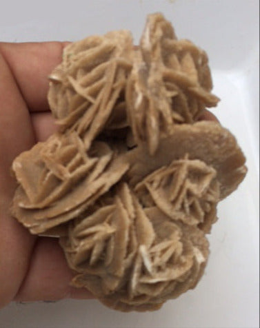 Gypse (variété Sélénite) / Rose des sables - Pièce naturelle de 50 × 50 × 30 mm - 30 grammes !