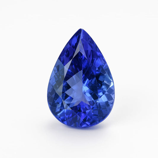 Superbe tanzanite naturelle - Pierre fine taillée de 1,04 carat - 9 mm X 8mm X 2.5 mm. Parfait en bijouterie, collection ,exposition...