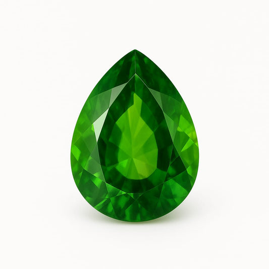 Grenat Tsavorite naturelle de 0.59 carat, de 5mm x 4.5 x 2. Parfait en collection, bijouterie, exposition...